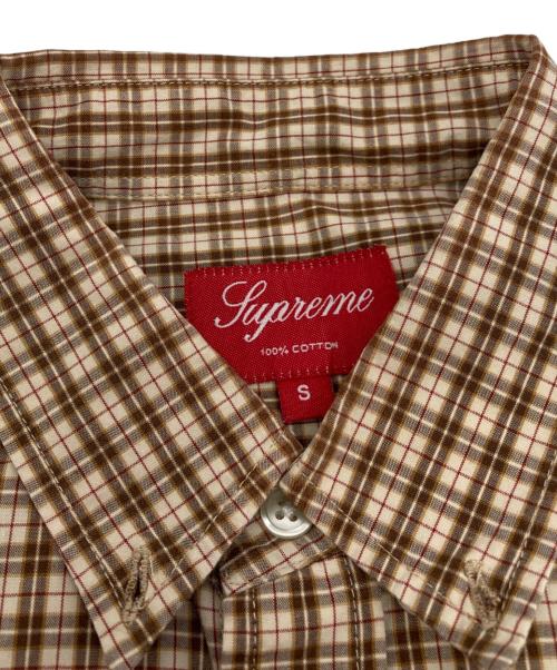 SUPREME（シュプリーム）Supreme (シュプリーム) Gingham S/S Shirt ベージュ サイズ:Sの古着・服飾アイテム