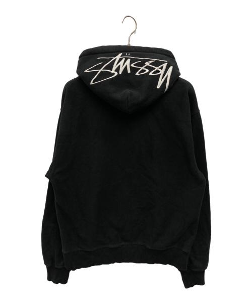 stussy（ステューシー）stussy (ステューシー) フードロゴパーカー ブラック サイズ:XLの古着・服飾アイテム