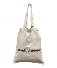 beautiful people（ビューティフルピープル）の古着「brushed logo bag」｜アイボリー