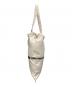 beautiful people (ビューティフルピープル) brushed logo bag アイボリー：14000円
