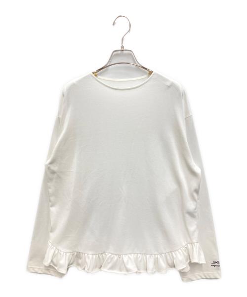 rosy monster（ロージーモンスター）rosy monster (ロージーモンスター) フリル切替カットソー ホワイト サイズ:FREEの古着・服飾アイテム
