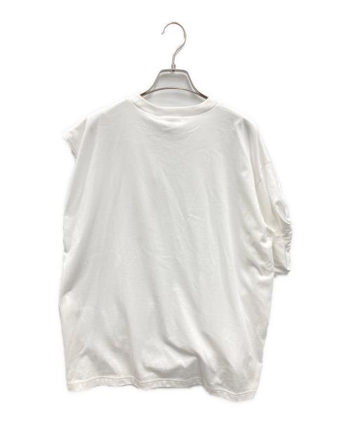 nagonstans（ナゴンスタンス）nagonstans (ナゴンスタンス) asymmetry twist t-shirt ホワイト サイズ:Mの古着・服飾アイテム