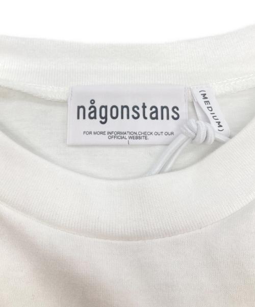 nagonstans（ナゴンスタンス）nagonstans (ナゴンスタンス) asymmetry twist t-shirt ホワイト サイズ:Mの古着・服飾アイテム