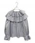 rosy monster (ロージーモンスター) double frill stripe blouse ブルー サイズ:FREE：8000円