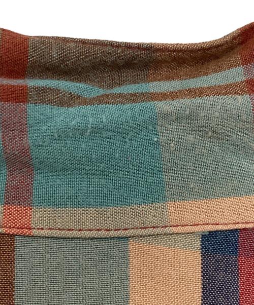 SABUROKU（サブロク）SABUROKU (サブロク) 【古着】ヴィンテージレーヨンチェックシャツ レッド サイズ:Mの古着・服飾アイテム