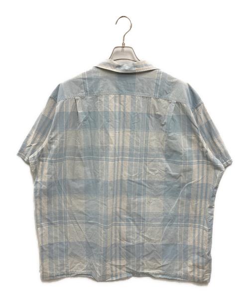 POLO RALPH LAUREN（ポロ・ラルフローレン）POLO RALPH LAUREN (ポロ・ラルフローレン) 【古着】ループカラー チェック 開襟シャツ ブルー×ホワイト サイズ:XXLの古着・服飾アイテム