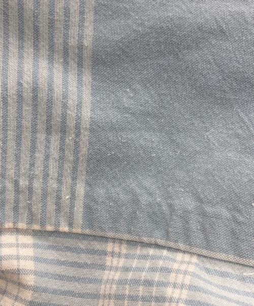 POLO RALPH LAUREN（ポロ・ラルフローレン）POLO RALPH LAUREN (ポロ・ラルフローレン) 【古着】ループカラー チェック 開襟シャツ ブルー×ホワイト サイズ:XXLの古着・服飾アイテム