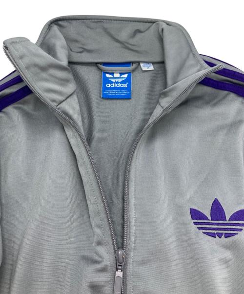 adidas（アディダス）adidas (アディダス) FB TRACKTOP グレー×パープル サイズ:Mの古着・服飾アイテム
