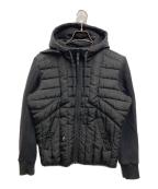 DIESELディーゼル）の古着「ジップアップ中綿フーディ」｜ブラック