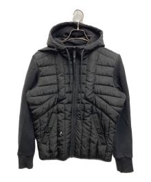 DIESEL（ディーゼル）の古着「ジップアップ中綿フーディ」｜ブラック