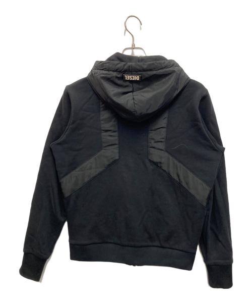 DIESEL（ディーゼル）DIESEL (ディーゼル) ジップアップ中綿フーディ ブラック サイズ:XSの古着・服飾アイテム