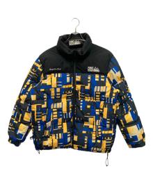 FIRST DOWN×24karats（ファーストダウン×トゥエンティーフォーカラッツ）の古着「ダウンジャケット」｜ブルー×イエロー×ブラック