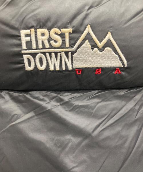 FIRST DOWN（ファーストダウン）FIRST DOWN (ファーストダウン) 24karats (トゥエンティーフォーカラッツ) ダウンジャケット ブルー×イエロー×ブラック サイズ:Mの古着・服飾アイテム