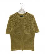 stussyステューシー）の古着「O'DYED MESH CREW」｜イエロー