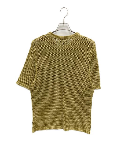 stussy（ステューシー）stussy (ステューシー) O'DYED MESH CREW イエロー サイズ:Mの古着・服飾アイテム