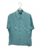 stussyステューシー）の古着「Contrast Pick Stitched Shirt」｜グリーン