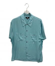 stussy（ステューシー）の古着「Contrast Pick Stitched Shirt」｜グリーン