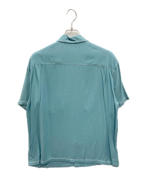 stussy（ステューシー）stussy (ステューシー) Contrast Pick Stitched Shirt グリーン サイズ:Mの古着・服飾アイテム