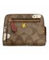 COACH (コーチ) PEANUTS (ピーナッツ) 2つ折り財布 ブラウン：7000円