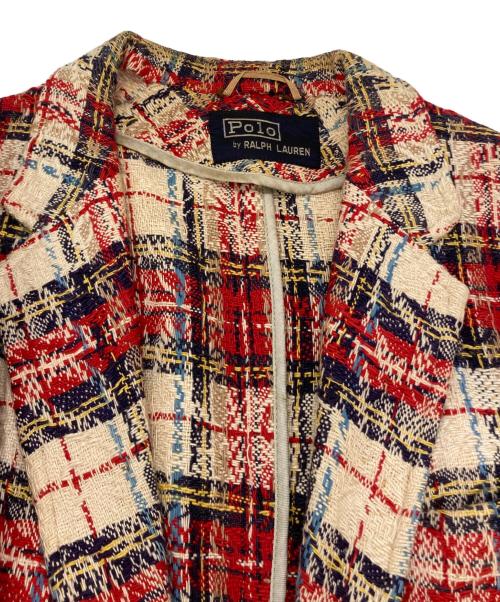POLO RALPH LAUREN（ポロ・ラルフローレン）POLO RALPH LAUREN (ポロ・ラルフローレン) チェック ツイード テーラードジャケット ベージュ サイズ:不明の古着・服飾アイテム