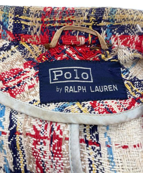 POLO RALPH LAUREN（ポロ・ラルフローレン）POLO RALPH LAUREN (ポロ・ラルフローレン) チェック ツイード テーラードジャケット ベージュ サイズ:不明の古着・服飾アイテム