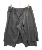 GROUND Yグラウンドワイ）の古着「T-W Gabardine Wrap Pants type1」｜ブラック