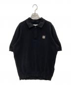 STONE ISLANDストーンアイランド）の古着「KNIT POLO SHIRT SHORT SLEEVE」｜ブラック