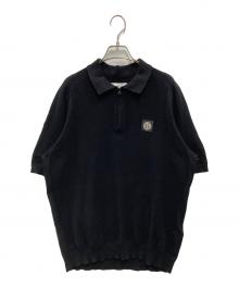 STONE ISLAND（ストーンアイランド）の古着「KNIT POLO SHIRT SHORT SLEEVE」｜ブラック