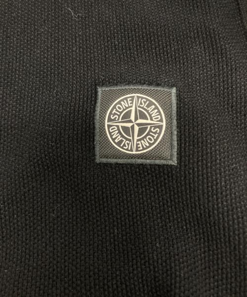 STONE ISLAND（ストーンアイランド）STONE ISLAND (ストーンアイランド) KNIT POLO SHIRT SHORT SLEEVE ブラック サイズ:XLの古着・服飾アイテム