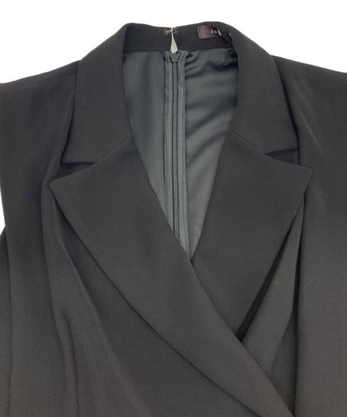 anuans（アニュアンス）anuans (アニュアンス) ダブルサテンテーラードフレアワンピース ブラック サイズ:SIZE 1の古着・服飾アイテム