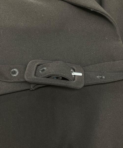 anuans（アニュアンス）anuans (アニュアンス) ダブルサテンテーラードフレアワンピース ブラック サイズ:SIZE 1の古着・服飾アイテム