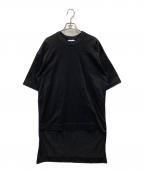 CINOHチノ）の古着「別注アシンメトリーテイルTシャツ」｜ブラック