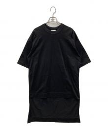 CINOH（チノ）の古着「別注アシンメトリーテイルTシャツ」｜ブラック
