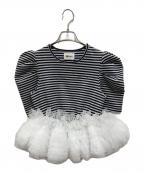 Bibiy.ビビィ）の古着「FRANCINE TULLE TEE」｜グレー×ネイビー