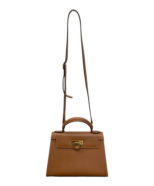 CARBOTTI（カルボッティ）CARBOTTI (カルボッティ) 2WAYレザーショルダーバッグ ブラウンの古着・服飾アイテム
