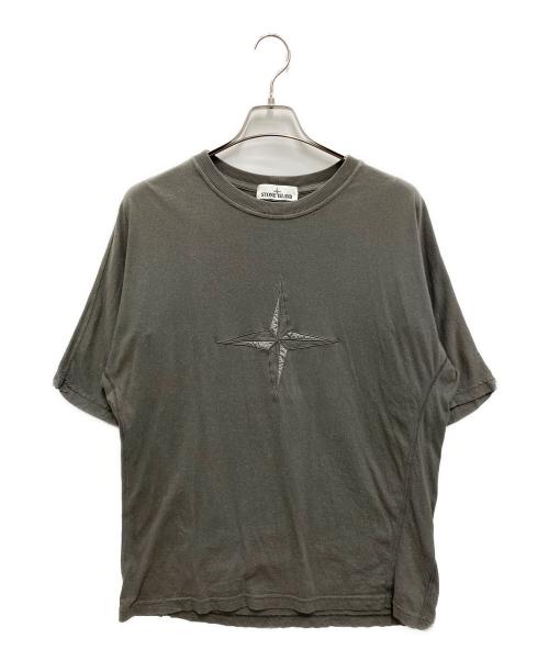 STONE ISLAND（ストーンアイランド）STONE ISLAND (ストーンアイランド) OLD DYE TREATMENT tee グレー サイズ:Ｌの古着・服飾アイテム
