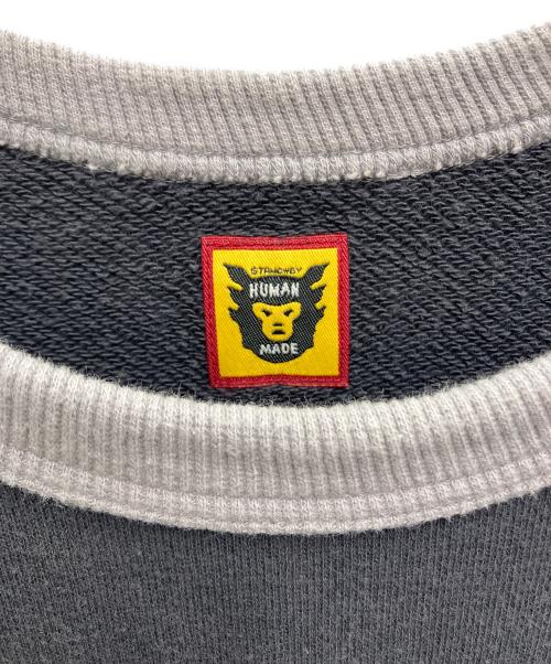 HUMAN MADE（ヒューマンメイド）HUMAN MADE (ヒューマンメイド) S/S SWEATSHIRT グレー サイズ:Lの古着・服飾アイテム