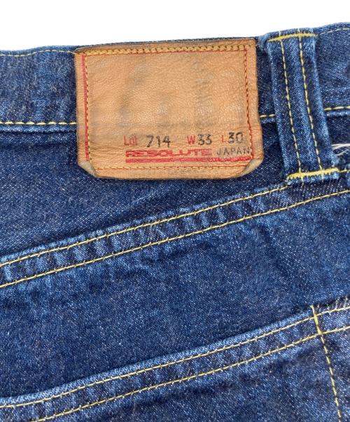 RESOLUTE（リゾルト）RESOLUTE (リゾルト) 714セルビッチデニムパンツ インディゴ サイズ:W33の古着・服飾アイテム