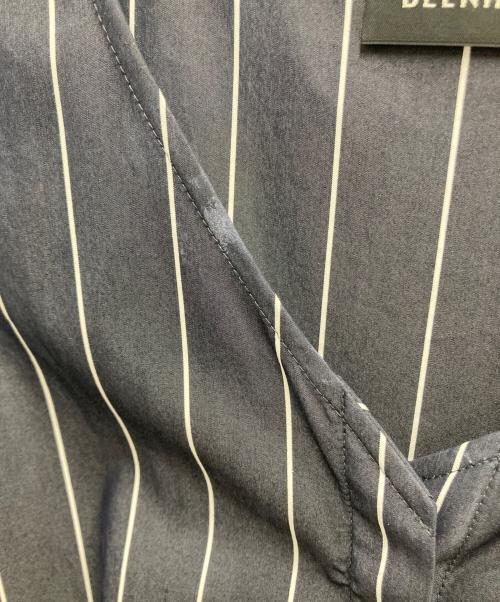 BLENHEIM（ブレンヘイム）BLENHEIM (ブレンヘイム) ノースリーブストライプティアードワンピース ネイビー サイズ:Sの古着・服飾アイテム