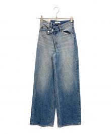 moussy（マウジー）の古着「CROSS WAIST WIDE ストレート」｜インディゴ