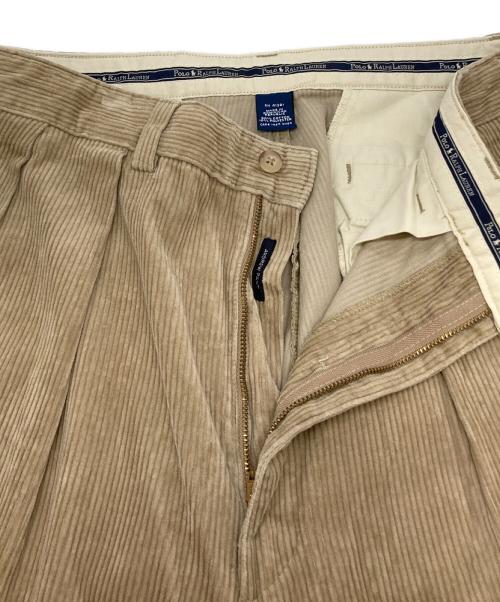 POLO RALPH LAUREN（ポロ・ラルフローレン）POLO RALPH LAUREN (ポロ・ラルフローレン) 2タックコーデュロイパンツ ベージュ サイズ:SIZE 33の古着・服飾アイテム
