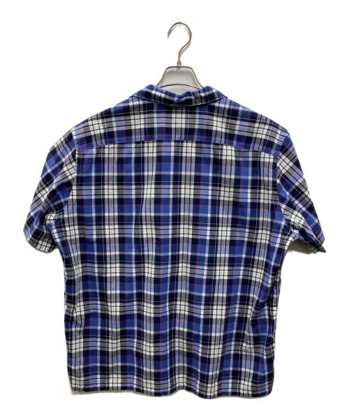 POLO RALPH LAUREN（ポロ・ラルフローレン）POLO RALPH LAUREN (ポロ・ラルフローレン) 半袖オープンカラーチェックシャツ ブルー サイズ:Lの古着・服飾アイテム