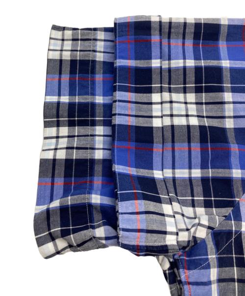 POLO RALPH LAUREN（ポロ・ラルフローレン）POLO RALPH LAUREN (ポロ・ラルフローレン) 半袖オープンカラーチェックシャツ ブルー サイズ:Lの古着・服飾アイテム
