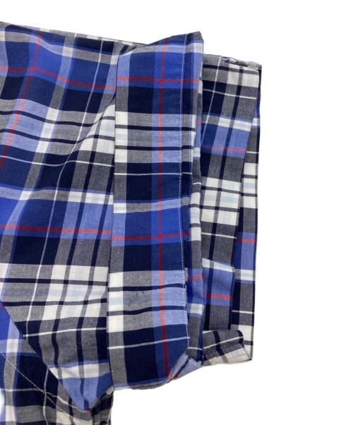 POLO RALPH LAUREN（ポロ・ラルフローレン）POLO RALPH LAUREN (ポロ・ラルフローレン) 半袖オープンカラーチェックシャツ ブルー サイズ:Lの古着・服飾アイテム