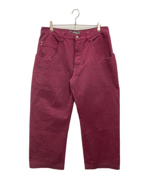 Jnco（ジェーエヌシーオー）jnco (ジェーエヌシーオー) カラーバギーデニム ボルドー サイズ:XLの古着・服飾アイテム