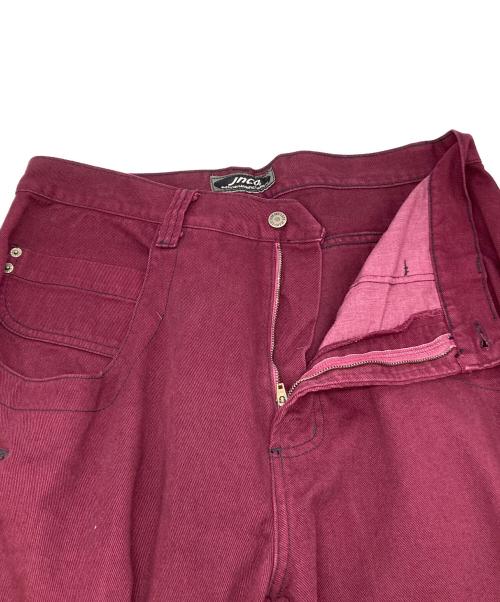 Jnco（ジェーエヌシーオー）jnco (ジェーエヌシーオー) カラーバギーデニム ボルドー サイズ:XLの古着・服飾アイテム