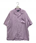 POLO RALPH LAURENポロ・ラルフローレン）の古着「CALDWELL シルクリネン オープンカラーシャツ」｜ラベンダー