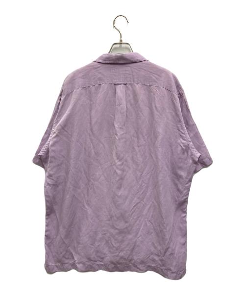POLO RALPH LAUREN（ポロ・ラルフローレン）POLO RALPH LAUREN (ポロ・ラルフローレン) CALDWELL シルクリネン オープンカラーシャツ ラベンダー サイズ:Lの古着・服飾アイテム