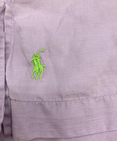 POLO RALPH LAUREN（ポロ・ラルフローレン）POLO RALPH LAUREN (ポロ・ラルフローレン) CALDWELL シルクリネン オープンカラーシャツ ラベンダー サイズ:Lの古着・服飾アイテム
