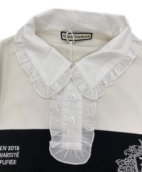 Deci Couture（デシクチュール）Deci Couture (デシクチュール) Logo Embroidery Two-Tone Rugby Shirt ホワイト サイズ:FREE 未使用品の古着・服飾アイテム